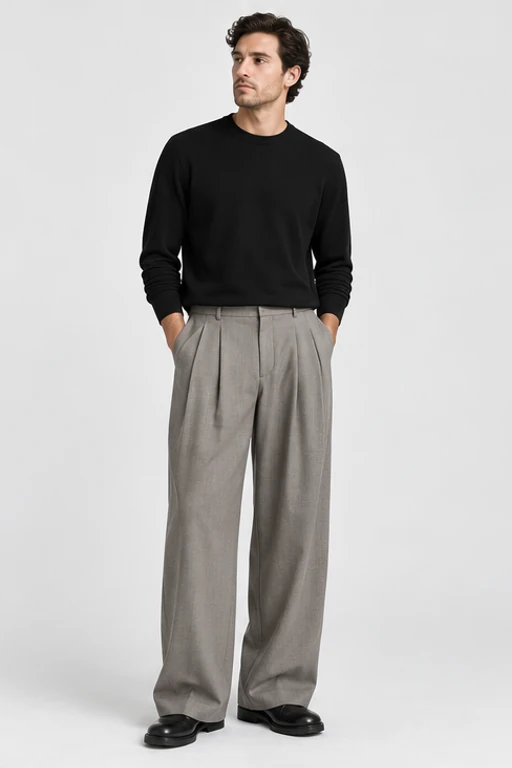 Column Pleated Trouser styled