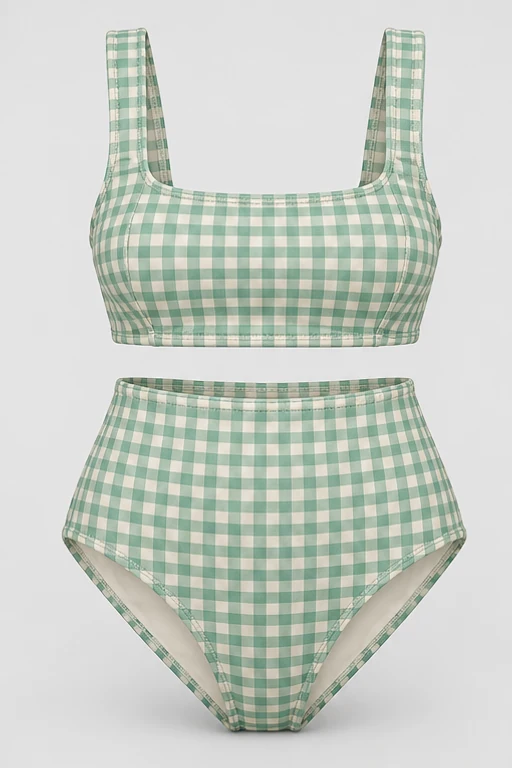 Riviera Check Swim Set