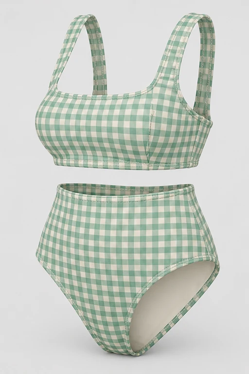Riviera Check Swim Set styled